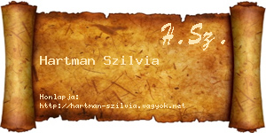 Hartman Szilvia névjegykártya